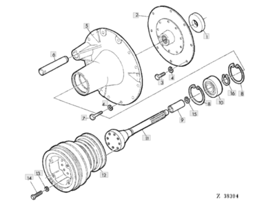 Диск перегруза AZ22756 John Deere - 40х315х3, 24 шлица AGV