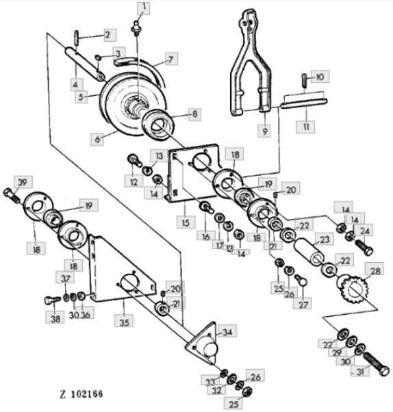 Привід мотовила комбайна John Deere [03F11]