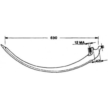 Голка металева DC14818 John Deere, AGV