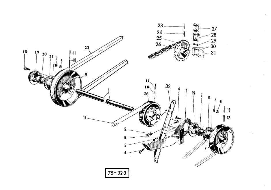 Шкив - Massey ferguson 186, 187, 206