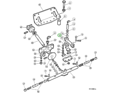 Кронштейн AE10715 лапка John Deere - для дроту