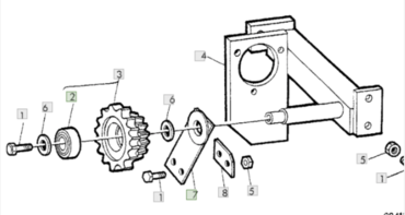 Подвійна шестерня AE23950, DC207512 John Deere, z-21/24